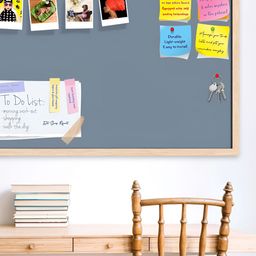 ArtzFolio Brown & Grey Printed Wooden Bulletin Board With Sticky Notes image 3