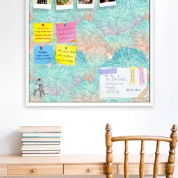 ArtzFolio White Printed Wooden Bulletin Board With Sticky Notes image 3