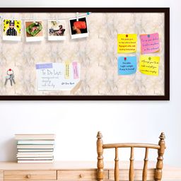 ArtzFolio Beige & Brown Abstract Printed Wooden Bulletin Board With Sticky Notes image 3