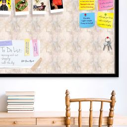 ArtzFolio Pink & Peach Colored Printed Wooden Bulletin Board With Sticky Notes image 3