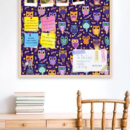 ArtzFolio Camel Brown Owls  Printed Wooden Bulletin Board With Sticky Notes image 3