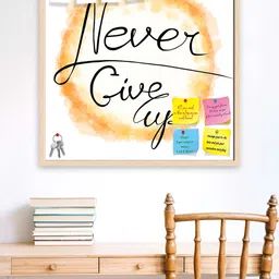 ArtzFolio Camel Brown Typography Printed Wooden Bulletin Board With Sticky Notes image 3
