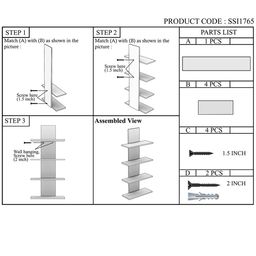 Home Sparkle Black Utility Column Spine Floating Shelf image 4