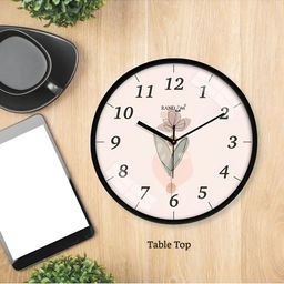 RANDOM Black & Peach Printed Dial Wall Clock image 4