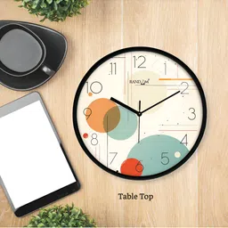 RANDOM Black & Orange Print Dial Wall Clock image 4
