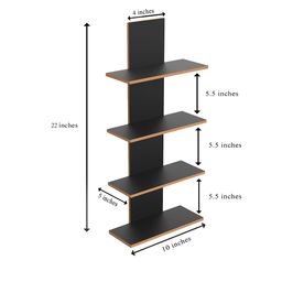 Home Sparkle Black Utility Column Spine Floating Shelf image 5