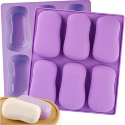REDSKY Silicone Soap Moulds for Soap Making, Round & Rectangle Soap Mould Silicon Soap Moulds for Soap Making (Random Colour - Pack of 1) image 2