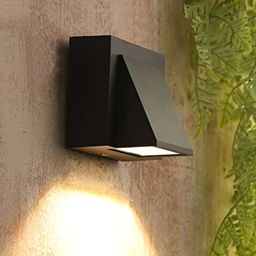 SPARK WORLD Black Aluminium Contemporary Abstract Shaped Wall Lamp-55