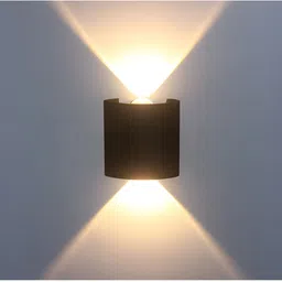 SPARK WORLD Black Aluminium Contemporary Cylinder Shaped Wall Lamp-73
