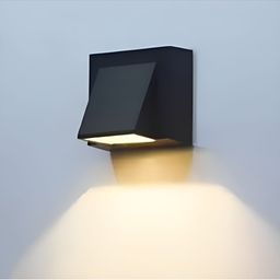 SPARK WORLD Black & Yellow Aluminium Contemporary Square Shaped Wall Lamp-34