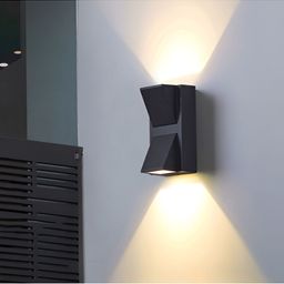 SPARK WORLD Black Aluminium Quirky Abstract Shaped Wall Lamp-17