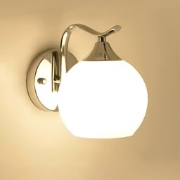 Lyse Decor Silver Toned Metal Abstract Shaped Wall Lamp-22