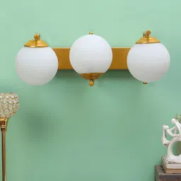 MFD HOME FURNISHING White 3 Pieces Glass Wall Lamp-image-48