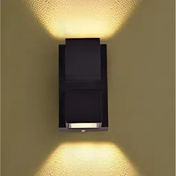 SPARK WORLD Black Aluminium Contemporary Abstract Shaped Wall Lamp-56