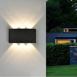 SPARK WORLD Black Metal Contemporary Rectangle Shaped Wall Lamp image 3