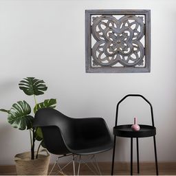 VAS collection home Grey Textured Wooden Hanging Wall Decor-picture-33