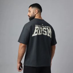 MuscleBlaze Carnage Oversized Tshirt, Small Charcoal-image-30