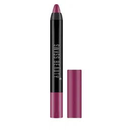 SWISS BEAUTY Non Transfer Matte Crayon Lipstick 3.5 g - Purple Villain-11