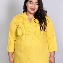 IX IMPRESSION Plus Size Mandarin Collar Pleated Top-image-24