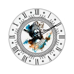 OLIVE TREE White & Black Printed Analogue Contemporary Wall Clock-image-41
