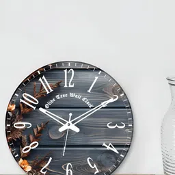 OLIVE TREE Grey & White Printed Contemporary Wooden Analogue Wall Clock-15