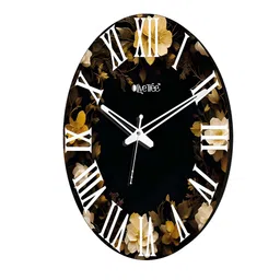 OLIVE TREE Black & White Printed Round Contemporary Wall Clock-image-24