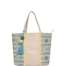 ASTRID Ethnic Motifs Shopper Tote Bag with Tasselled-image-1