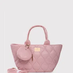 Caprese Textured Bowling Handheld Bag With Pouch-image-96