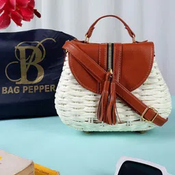 Bag Pepper Self Design Structured Sling Bag-20