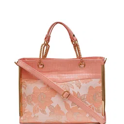 FABBHUE Floral Self Design Structured Handheld Bag image 5