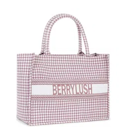 Berrylush Checked Structured Handheld Bag image 5