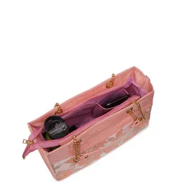 FABBHUE Floral Self Design Structured Handheld Bag image 3