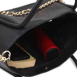 White Lily PU Structured Handheld Bag with Tasselled image 5