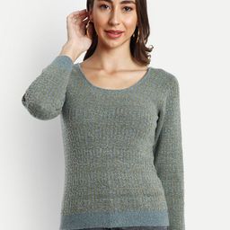 CREATIVE LINE Self Design Round Neck Long Sleeves Woolen Pullover Sweatshirts-picture-50