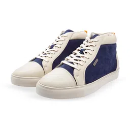 Paragon Men Colourblocked Mid-Top Leather Sneakers-image-89