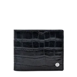 Eske Men Navy Blue Solid Two Fold Leather Wallet-image-34