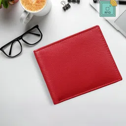 TEAM 11 Men Red Leather Two Fold Wallet-picture-39