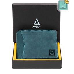 AVOLT Men Blue Leather Two Fold Wallet-image-30