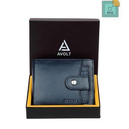 AVOLT Men Blue Leather Two Fold Wallet-image-31