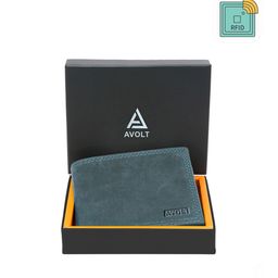 AVOLT Men Blue Leather Two Fold Wallet-image-28
