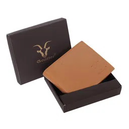 Goatter Men Tan Textured Leather Two Fold Wallet-39