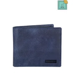 Provogue Men Blue & Black Textured Leather Two Fold Wallet-34