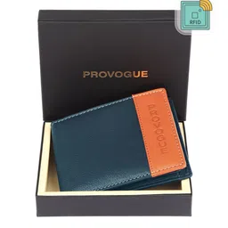Provogue Men Colourblocked RFID Leather Two Fold Wallet-23