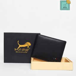 WILD EDGE Men Black & Blue Leather Two Fold Wallet-image-81