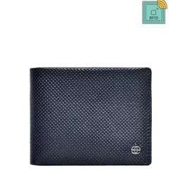 Eske Men Blue Textured Two Fold Wallet-picture-4