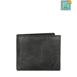 NAPA HIDE Men Black Leather RFID Textured Two Fold Wallet-picture-7