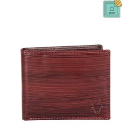 WildHorn Men Brown Textured Leather RFID Two Fold Wallet-picture-13