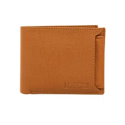 LOREM Men Tan Textured Two Fold Wallet image 2
