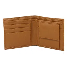 LOREM Men Tan Textured Two Fold Wallet image 3