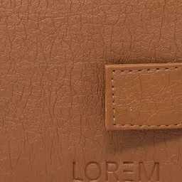 LOREM Men Tan Textured Two Fold Wallet image 5